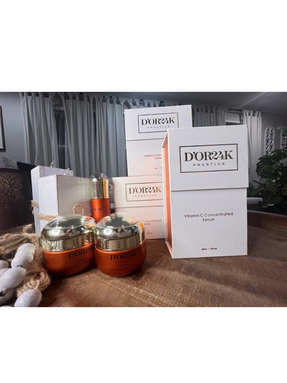 D'OR24K Prestige Vitamin C Skincare Set - Orange & Gold